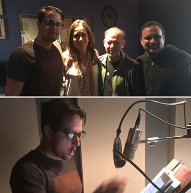 Recording an audiobook for Penguin Random House at Elite Music Studios.
