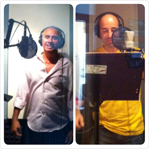 people recording in the studio